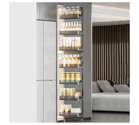 Panier coulissant étroit à 7 niveaux pour armoire, étagère de rangement haute avec séparateurs, organisateur coulissant pour armoire, pour cuisine, salle de bain, garde-manger (260 x 410 x 6 nive