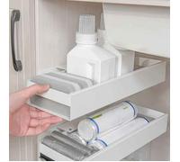Panier Coulissant sous Évier sans Perçage - Support Extensible pour Cuisine, Rangement Amovible sous Plan de Travail