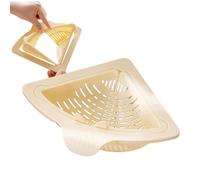 Panier Crépine d'évier Magnétique, Filtre d'évier Triangulaire avec Fonds Ouvert, Égouttoirs éviers Cuisine Collecteur Nourriture, Couvercle Vidange évier Porte-éponge, sans Perçage