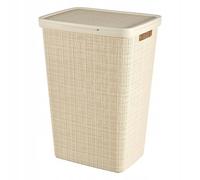 Panier Curver Jute 58 L avec couvercle, crème