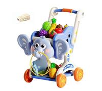 Panier d'achat - Ensemble de jouets pour bébé, chariot de jeu alimentaire réaliste | Matériau PP robuste, parfait pour les garçons et les filles de 3 ans et plus, jeu de rôle sur le marché de l'épicer