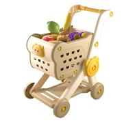 Panier d'achat pour tout-petits - Ensemble de nourriture, modèles de fruits et légumes, jouets éducatifs de faux aliments, jeu de rôle pour bébé | Ensemble de cuisine interactif pour activités préscol