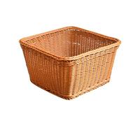 Panier d'affichage de collations en rotin - Corbeille à fruits rectangulaire tissée à la main | Panier de fruits tissé naturel | Paniers à en osier pour servir | Boîte de rangement tressée pour l