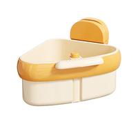 Panier d'angle avec ventouse - Passoire triangulaire compacte - Accessoires de cuisine pour le rangement pratique des ordures et des serviettes - Évier - Outils d'organisation pour maisons de location