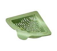 Panier d'angle d'évier à 3 ventouses, rangement pour éponge à vaisselle et plateau de filtre à vidage automatique, récupérateur de déchets d'angle pour robinet