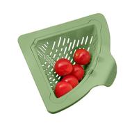 Panier d'angle d'évier - Étagère de rangement en silicone pour cuisine avec porte-éponge - Panier passoire pour égoutter l'évier | pour déchets et fruits