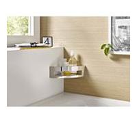 Panier d'angle mural Emco System 2 354500521, angle de 185 mm, fixation invisible, finition chrome noir brossé