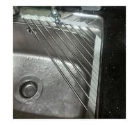 Panier d'angle pour évier - Égouttoir à vaisselle triangulaire enroulable au-dessus de l'évier avec support en éponge antidérapant pour l'organisation de la cuisine