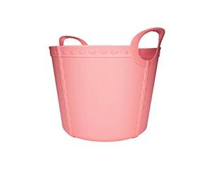 Panier d'artisanat d'histoire de vie moyen 25l rose