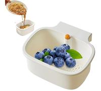 Panier d'assistance d'évier de Cuisine, passoire de vidange Cuisine avec Bouton avec Bouton-Poussoir Ouvrir Le Couvercle à lavabo Amovible Catcher Nourriture pour Les déchets Aliment