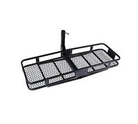 Panier de 150 cm pliable avec attelage, porte-bagages en maille d'acier, porte-bagages, barre de remorquage, toit de voiture, capacité de charge: 226 kg