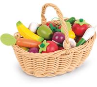 Panier De 24 Fruits Et Légumes - Jouet D¿Imitation Panier De Courses - Idéal Pour Jouer À La Marchande - Dès 3 Ans, J05620.[G583]