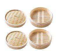 Panier de bambou à un vapeur en bambou à un paquebot chinois 18 cm panier de vapeur à vapeur étagère à la vapeur pour les boulettes de somme de cuisson asiatique