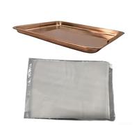 Panier de barbecue avec poignée amovible pour poisson, crevettes, légumes - Ensemble d'accessoires de barbecue en acier inoxydable 304 pour cuisine de jardin, pique-nique (petite poêle dorée)