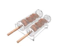 Panier de barbecue - Cage de barbecue en d'acier inoxydable | Panier à grillades de légumes et de viandes pour jardin extérieur | Pour légumes crevettes frites Camping pique-nique arrière-cour