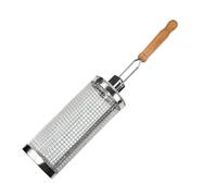 Panier de barbecue - Cage de grill, tube en maille | Outil de rôtissage en acier inoxydable durable pour retourner les aliments, idéal pour griller uniformément le poisson, les légumes et le charbon