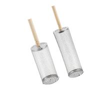 Panier de barbecue d'extérieur en acier inoxydable avec poignée amovible en bois de grande capacité pour le camping et le barbecue même pour la cuisson du barbecue