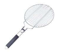 Panier de barbecue en acier inoxydable - Grille ronde verrouillable | Grille barbecue 55 cm avec poignée amovible，grille barbecue ronde