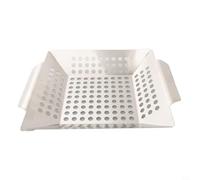 Panier de barbecue en acier inoxydable haute résistance pour barbecues Weber Idéal pour griller des légumes, des fruits de mer, des crevettes et de la viande. Pour tous en toute sécurité (24,5 cm)