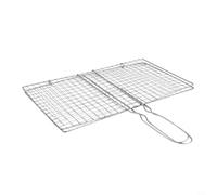 Panier de barbecue en acier inoxydable, parfait pour cuire des aliments délicats comme le poisson et les légumes sans se défaire (20 x 35 cm)