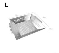 Panier de barbecue en acier inoxydable pour barbecue Weber - 35 x 31 x 5,5 cm - 22,5 x 18 x 5,5 cm - 26,7 x 21,5 x 5,5 cm - Plat carré en maille pour légumes et plats d'accompagnement