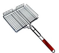 Panier de Barbecue en métal antiadhésif avec couvercle, accessoires de BBQ pliables et amovibles pour la Kabob de poisson
