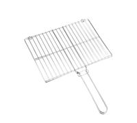 Panier de barbecue - Panier de barbecue - Panier à poisson - En acier inoxydable - Rectangulaire et léger - Portable - Haute performance - Avec longue poignée