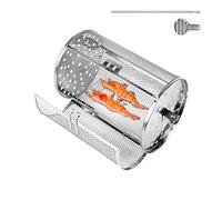 Panier de barbecue rotatif - Cage de barbecue enroulable avec cadre robuste pour une cuisson uniforme améliorant la répartition de la chaleur pour les ailes de poulet, fruits de mer, légumes et