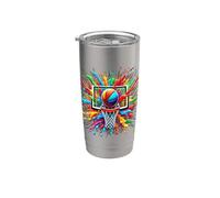 Panier de basket-ball coloré Tie Dye Splash Color Net Slam Dunk Gobelet isotherme en acier inoxydable double paroi