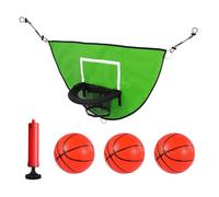 Panier de basket-ball de trampoline comprenant de petites balles et une pompe en PVC, parfait pour les enfants et les adultes, pour l'intérieur et l'extérieur, idéal pour les activités familiales