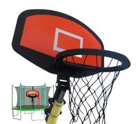 Panier de basket-ball de trampoline résistant au vent - Petit panier de basket-ball, trampoline, jouet d'intérieur | 28 cm de diamètre pour aire de jeux amusante à fixer au mur pour tige incurvée