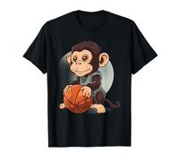 Panier de basket-ball dessin mignon singe panier de basket-ball T-Shirt