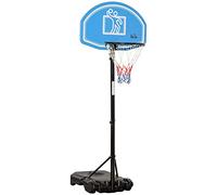 Panier de Basket-Ball d'extérieur HOMCOM avec Hauteur réglable 197.5-254cm, Base de Panier Portable avec Roues et Panneau arrière en PE