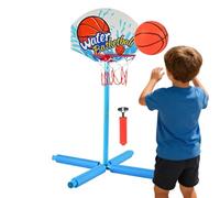 Panier de basket-ball - Ensemble de sport 80 x 46 cm avec boule et pompe | Jeu aquatique interactif pour enfants et adultes | Structure stable EV ABS - Été Mer Fête Jardin Extérieur