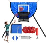Panier de Basket-Ball, Filet de Sport - avec 3 balles de Trampoline | pour, Adultes, Adolescents, intérieur, Jardin, Maison