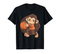 Panier de basket-ball mignon singe dessin dessin panier de basket T-Shirt