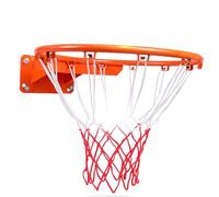 Panier de basket-ball mural avec filet, acier, extérieur, base en acier épais, design à quatre trous d'angle