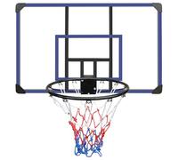 Panier de basket-ball mural avec planche arrière 112 x 72 cm - Planche et panier incassables, stable et résistant aux intempéries, intérieur/extérieur, pour mur, garage et cour, enfants et adultes
