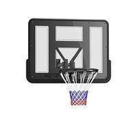 Panier de basket - SPORTNOW - mural - avec panneau incassable - cerceau en acier et filet indéchirable - vis de montage - noir