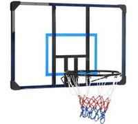 Panier de basket-ball mural Sportnow A accrocher visserie incluse acier PC bleu noir Bleu G