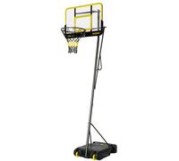 Panier de basket-ball - réglable en hauteur - 2,43m / 2,74m / 3,05m - avec support et roues - 3x3 basket-ball + returner incl.