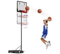 Panier de Basket-Ball réglable en Hauteur de 1,54 à 2,1 m - Paniers et buts de Basket-Ball Portables pour Enfants, Adolescents et Adultes - Fond épais (Panier de Basket)