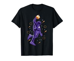 Panier de Basket-Ball Slam Dunk Astronaute Play Ball Star T-Shirt