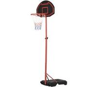 HOMCOM Panier De Basket-Ball réglable de 1,55m à 2,1m rouge