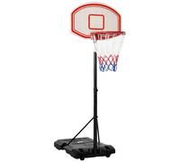 HOMCOM - panier de basket-ball - Métal - 75.5x71x250cm - Noir, Blanc