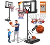 Panier de basket-ball sur pied réglable - KESSER - Hauteur réglable 230-305 cm - Diamètre 45 cm - Base remplissable