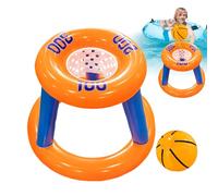 Panier De Basket Dans La Piscine - Porte De Basketball Dans La Piscine - Basketball Flottant De L'eau | Avec 1 Ballon De Baskets Et 3 Anneaux | Jeux D'eau Portables, Jeux Amusants En Piscine Pour