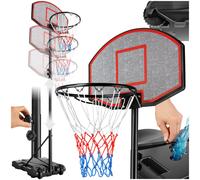 Panier de basketball - TECTAKE - Panier HARLEM réglable en hauteur de 178 à 213 cm - Noir