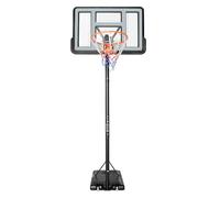 Panier de basket d'extérieur réglable en hauteur de 1,7 à 3,05 m, mobile avec roulettes, pied stable à remplir, pour enfants et adultes, gris