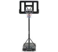 Panier de basket d'extérieur réglable en hauteur de 198 à 304,8 cm, panier sur pied stable pour jardin et cour, avec roulettes et panneau arrière en PVC